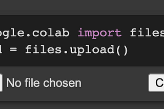 code snippet to import files locally from your machine into colab