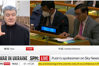 Screenshot of youtube video https://youtu.be/-YEjj01TlfM covering expulsion of Russia from UN’s Human Rights Council.