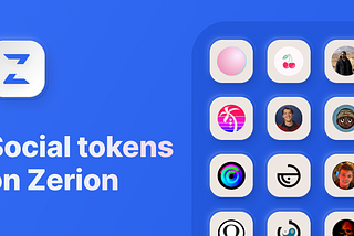 Social tokens on Zerion