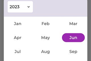 Month picker or selector in flutter