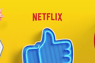 Graphics elements representing Netflix.