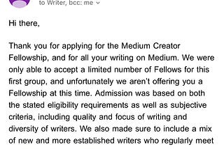 Medium Invited Me to Apply for the New Creator Program then Rejected Me