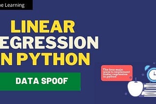 Everything that you should know about Linear Regression in python
