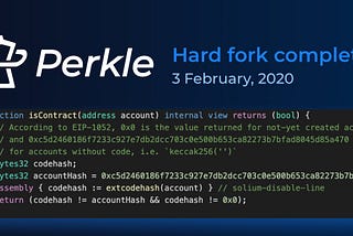 Perkle Network Upgrade Complete