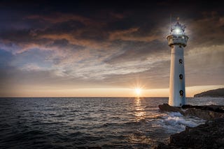 As The Sun Sets, And the Lighthouse Shines