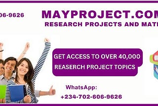 May project topics and research  materials