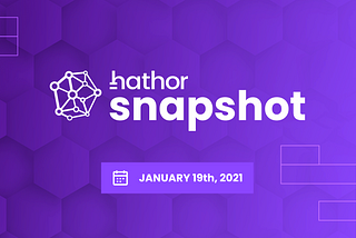 Hathor Snapshot #1 — 19th January 2021