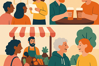 Thriving Together: Conversations that start with a poem, a pint or a market stall