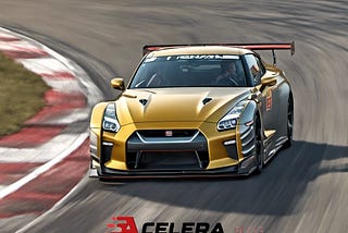 Nissan GT-R Doblando una curva en Le Mans