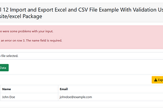 Laravel 12 Import & Export Excel and CSV File Example With Validation Using maatwebsite/excel…