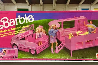 Crouching manhood, hidden Barbie