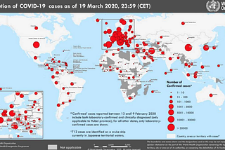 Actualización de la WHO: nuevos casos de coronavirus al 20 de marzo de 2020: 6 áreas nuevas han…
