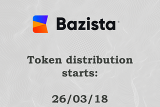 Bounty token distribution will start on the 26/03/18