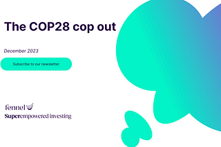 The COP28 cop out