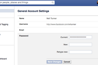 Facebook Password Reset