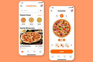 Customizza | Pizza App UI Design