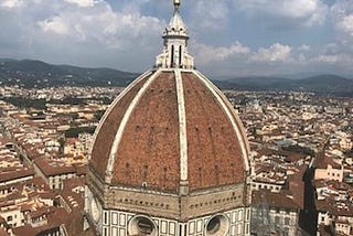 View of Brunelleschi’s Dome from Giotto’s Bell Tower.