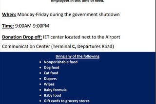 Support PHL Federal Employees during #Shutdown