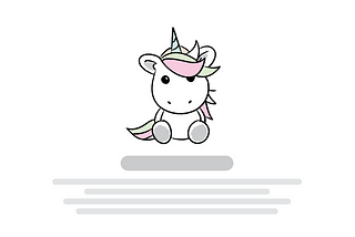 Illustration of an Empty State component with a unicorn as a decorative image.