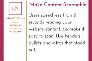 Five Tips for Creating Scannable Content: