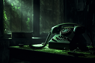 Picture of a telephone such as in the movie the Matrix
