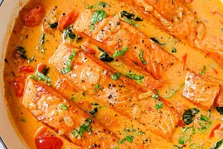 Pan Seared Creamy Tuscan Salmon