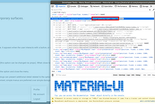 React Material UI Dropdown Menu