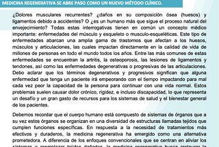 Reparando el cuerpo: medicina regenerativa en el tratamiento de enfermedades del músculo y…