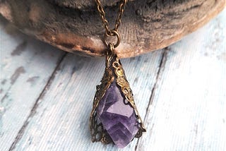 💜 Victorian Gothic Amethyst Pendant 💜