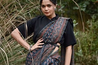 Elegant Ajrakh Modal Silk Sarees: A Timeless Allure