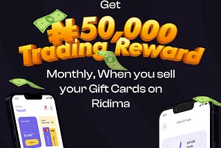 Ridima rewards you when you sell your gift cards.