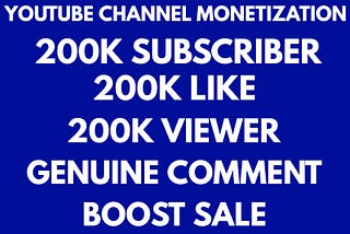 I will youtube video promotion, complete channel usa, uk monetization, subscription