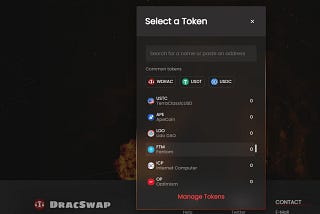 USTC/APE/LDO/FTM/ICP/OP added to the DRC20 tokens and listing on DRACswap.