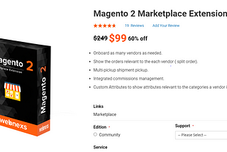 How much does a magneto 2 marketplace extension cost in 2022??
