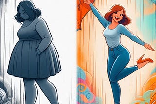 Fat girl — fit girl