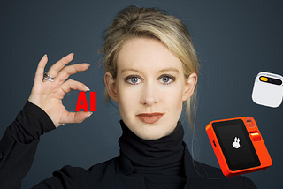 Elisabeth Holmes of Theranos with AI devices