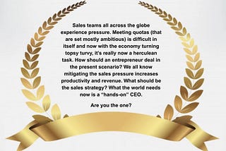The best CEO award from the sales team goes to…