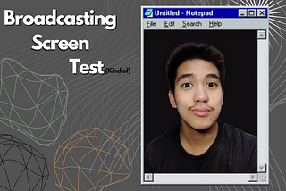 Broadcasting screen test