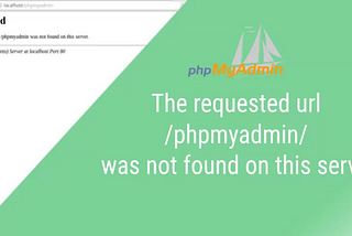 The Requested Url /Phpmyadmin/ Was Not Found On This Server