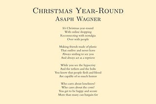 Christmas Year-Round — Asaph Wagner