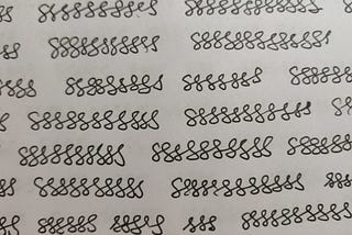 Continious writing of the letter S