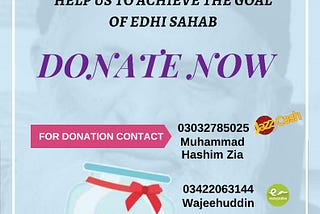 Fundraising for Edhi Foundation