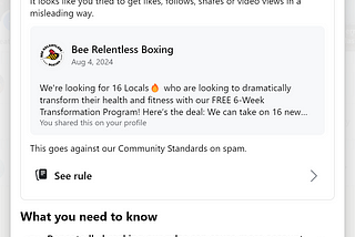 -_- I Got In Trouble With FaceBook… For Sharing An Ad Posted on FaceBook