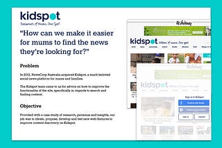 NewsCorp/Kidspot — Redesigning Content Discovery