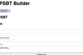 Bitcoin PSBT Builder