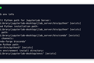 Python environment management using JupyterLab Desktop CLI