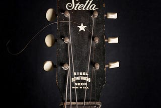 Headstock of a Stella Guitar