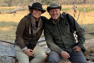 Renee Ure of Lenovo with her husband in Africa.