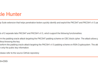 Padding Oracle Hunter. A Burp Suite extension to tackle the padding oracle vulnerability