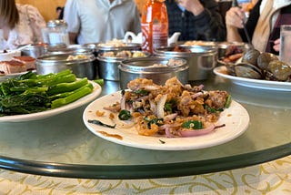 Salt and pepper squid at Chinese restaurant